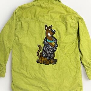 Vintage 1998 Warner Bros. Scooby-Doo Textured Zip Up Jacket Kids Size Medium M
